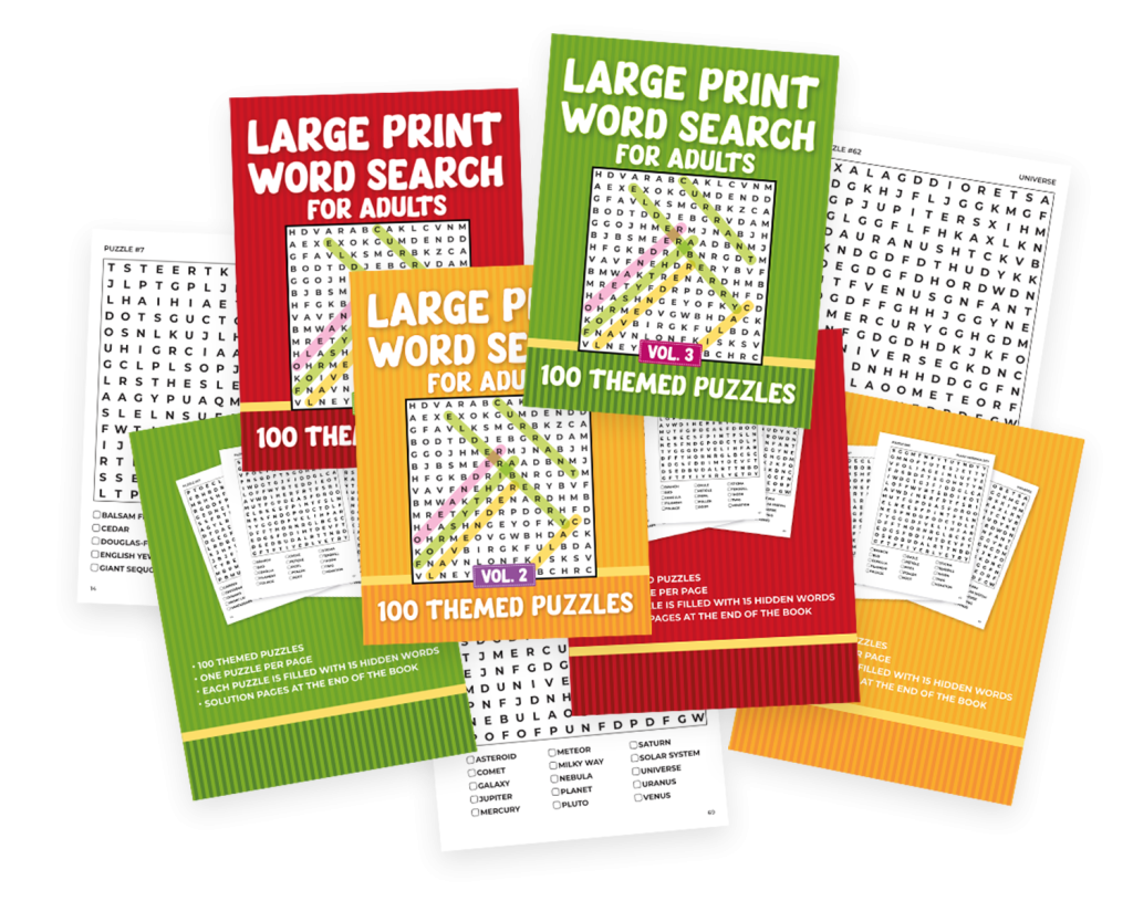 large print word search for adults book covers