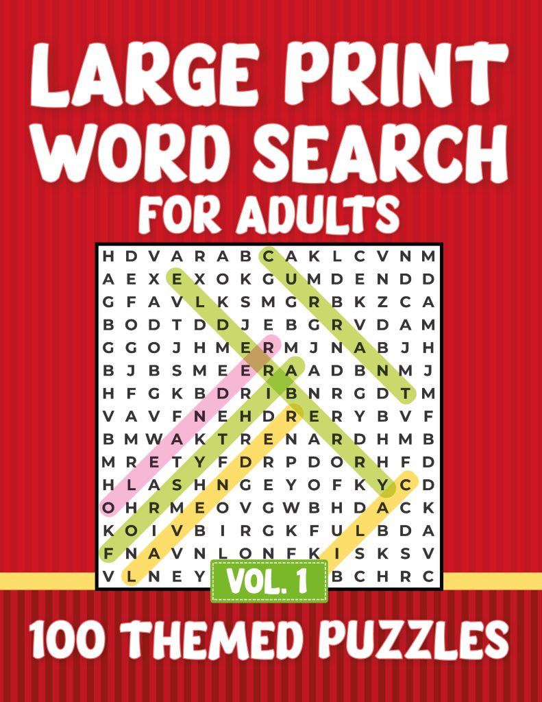 large print word search for adult volume 1 book front cover
