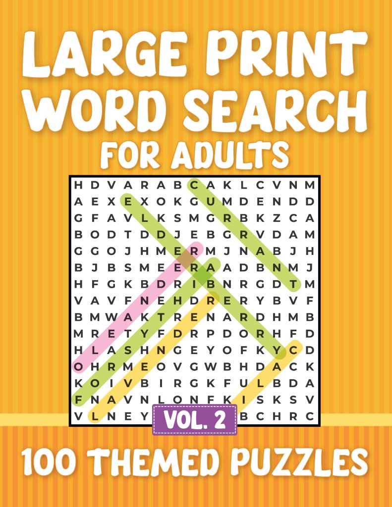 large print word search for adult volume 2 book front cover