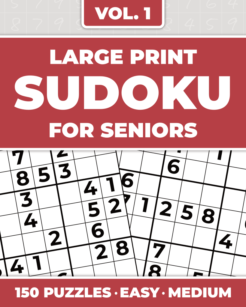 large print sudoku for seniors volume 1 cover