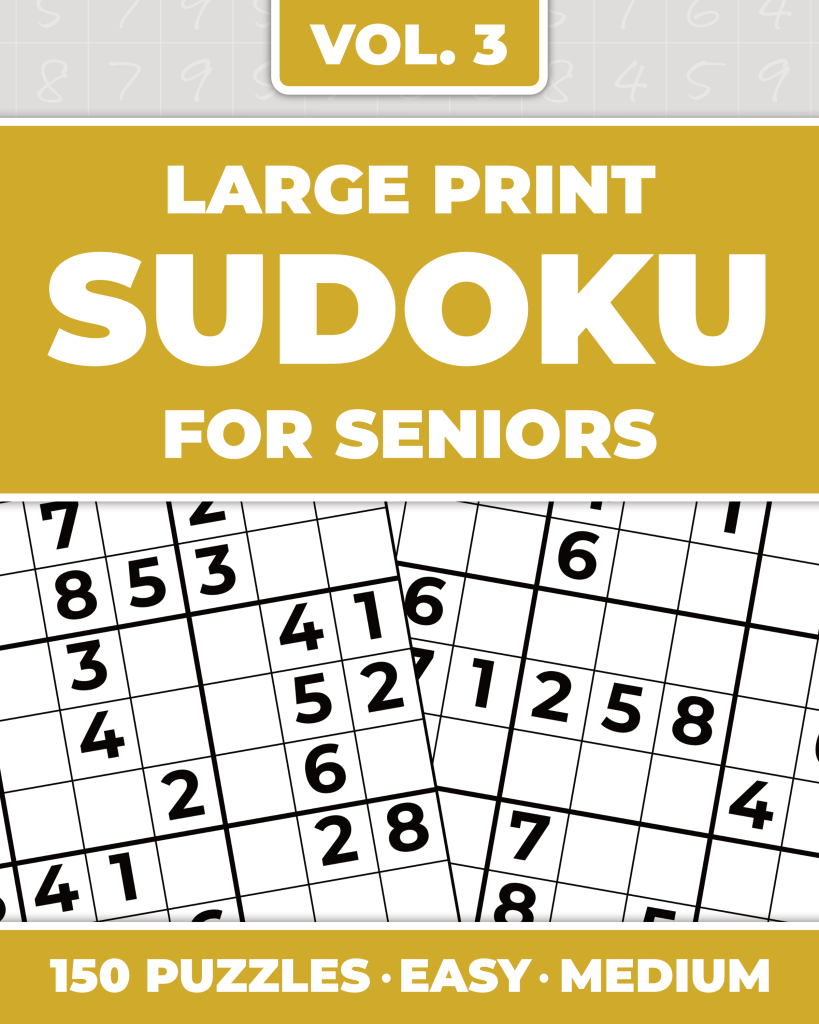 large print sudoku for seniors volume 3 cover