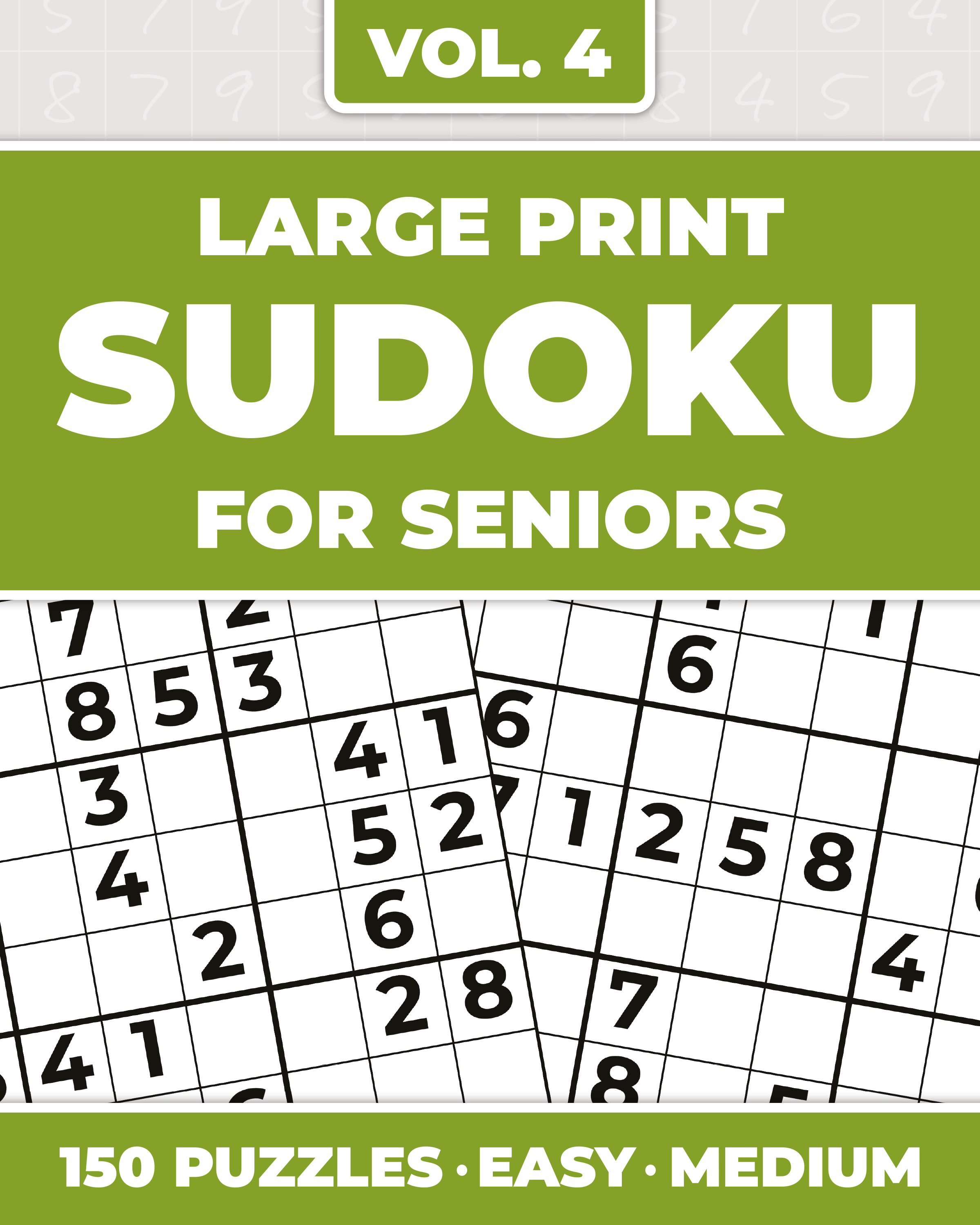 large print sudoku for seniors volume 4 cover