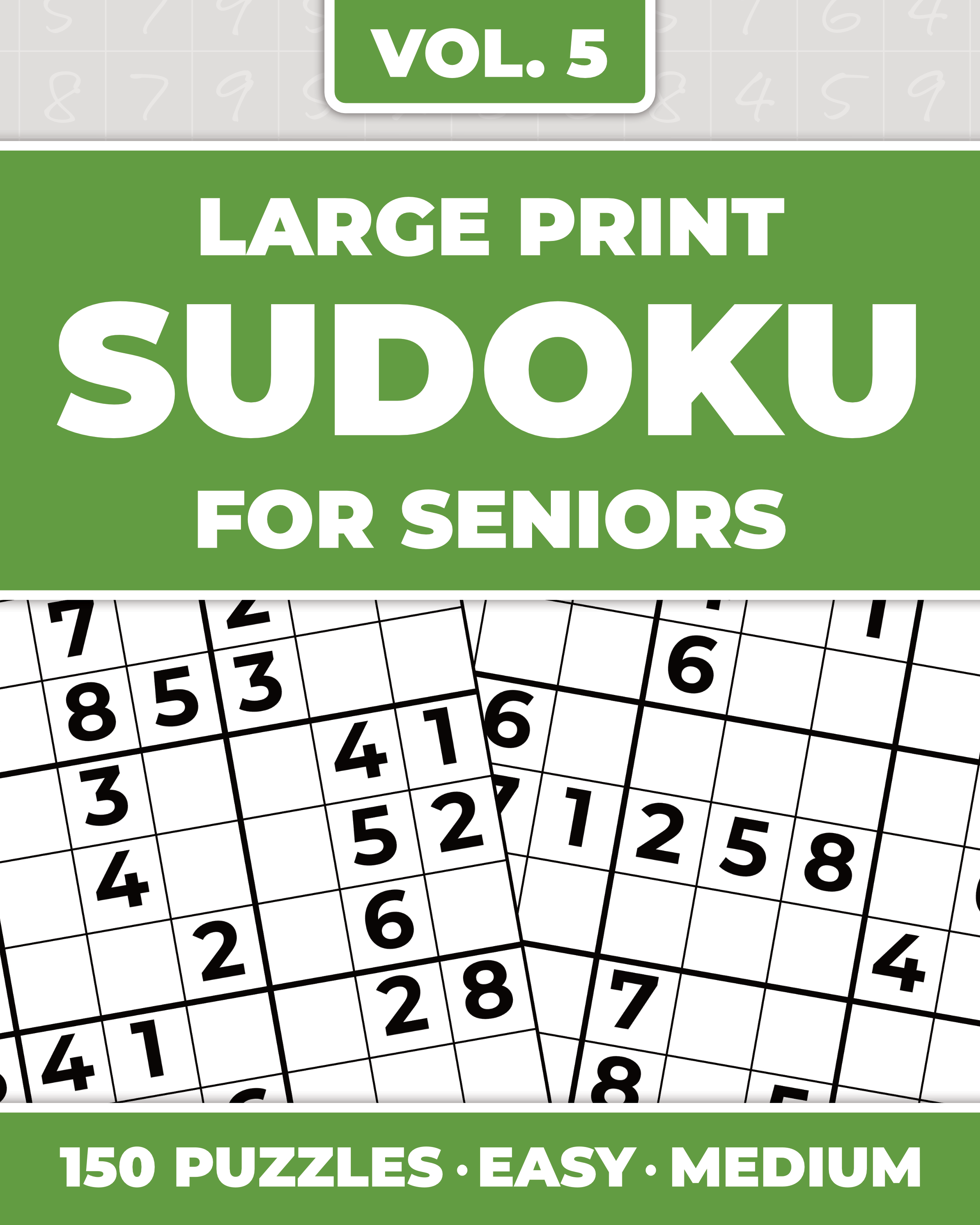 large print sudoku for seniors volume 5 cover