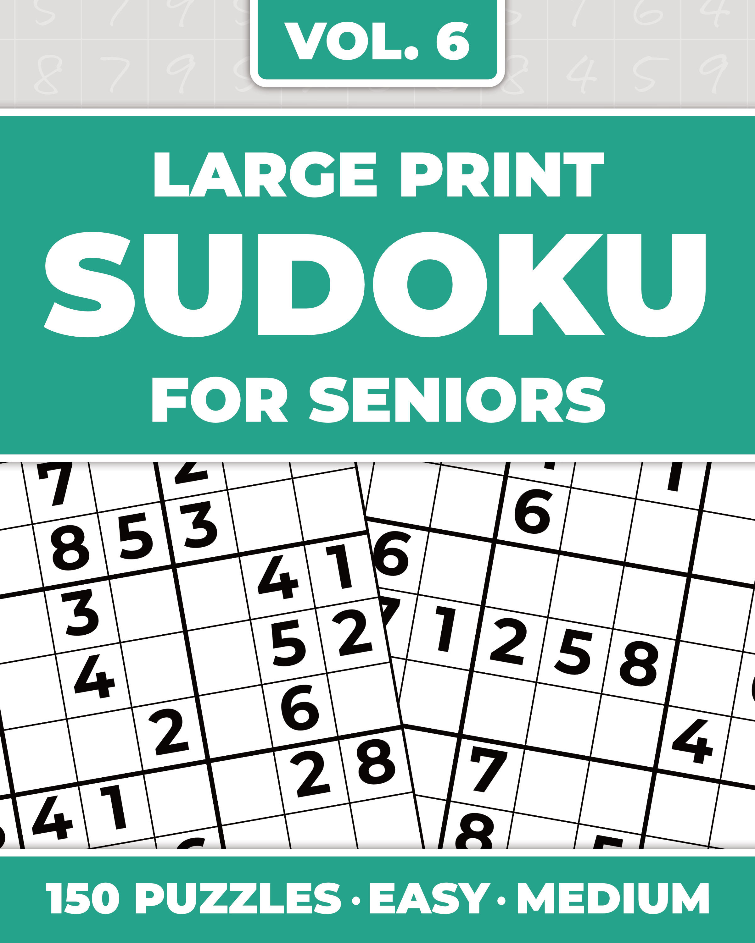 large print sudoku for seniors volume 6 cover