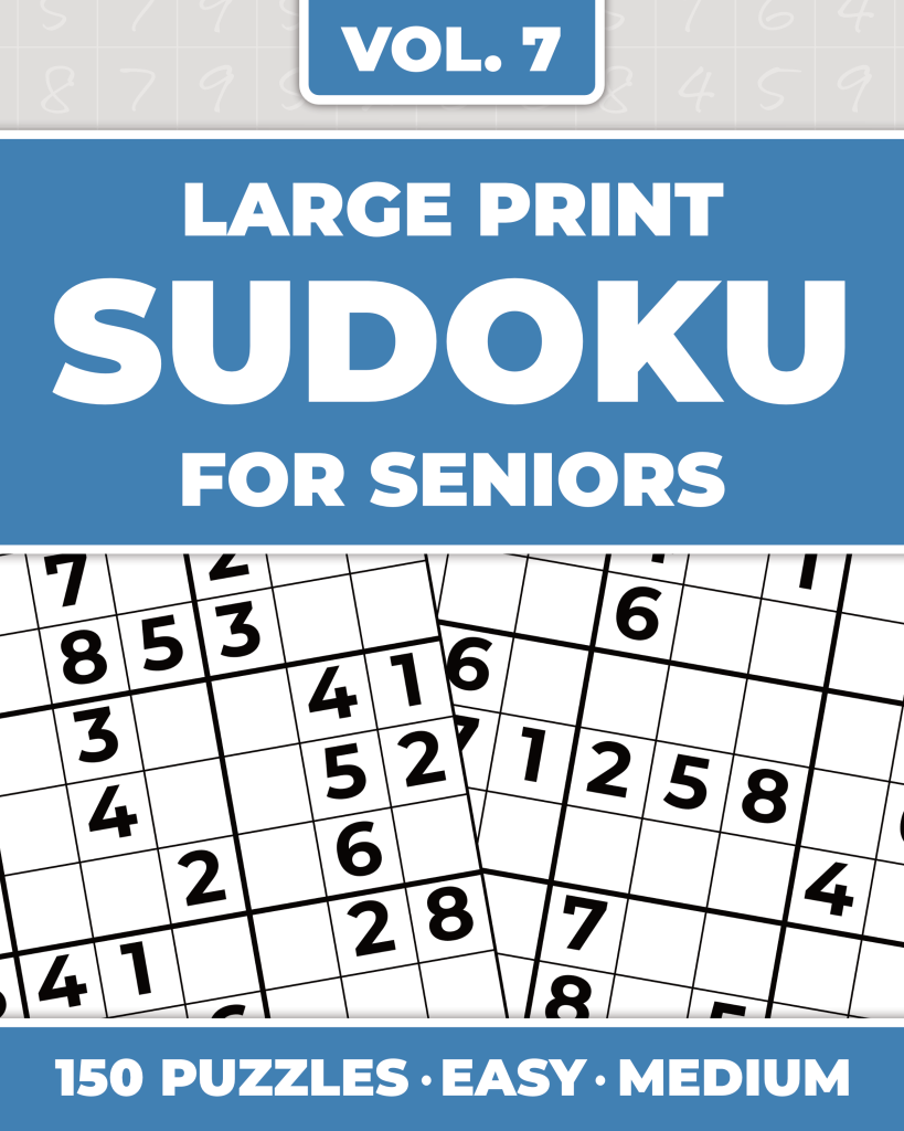 large print sudoku for seniors volume 7 cover
