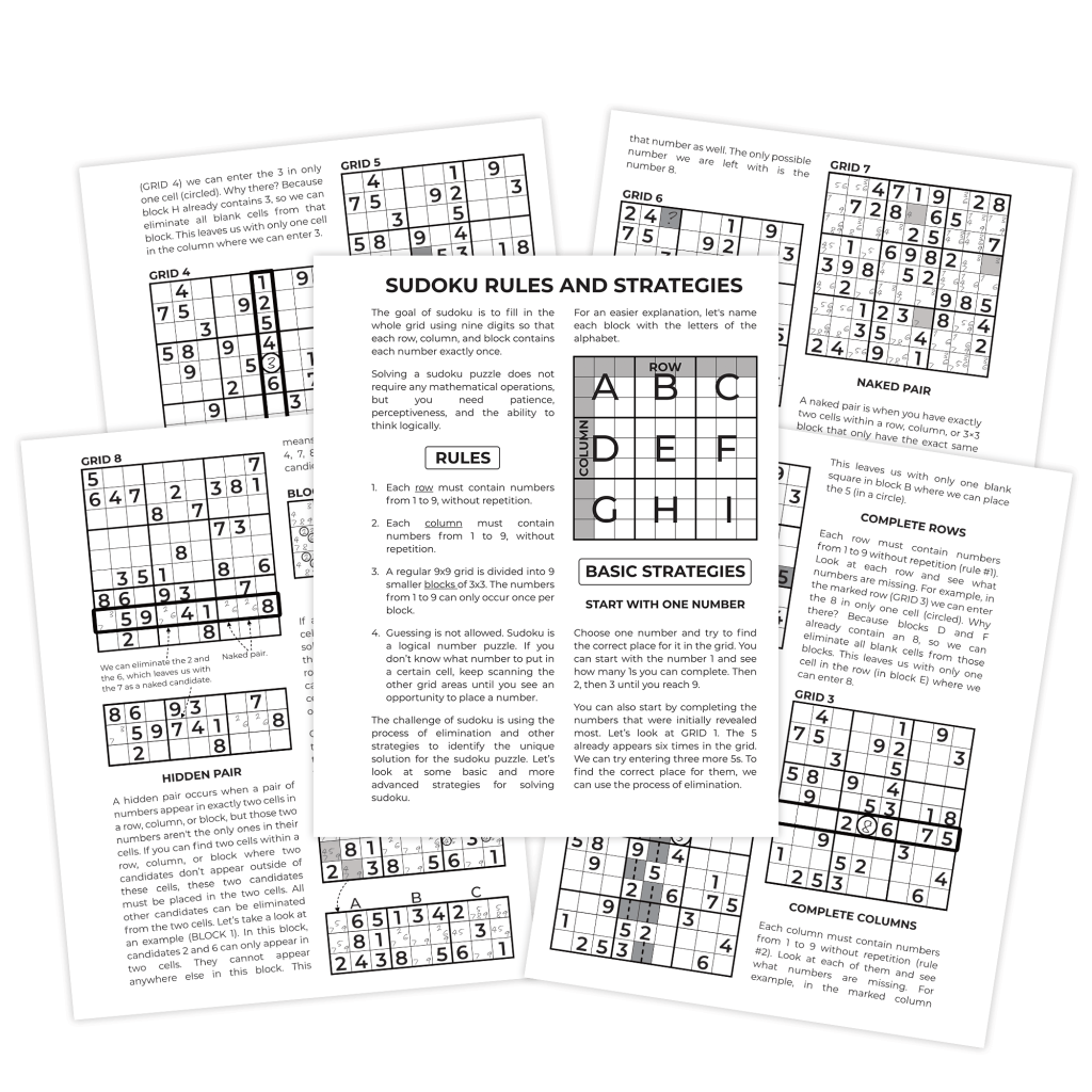 rules and strategies pages for sudoku